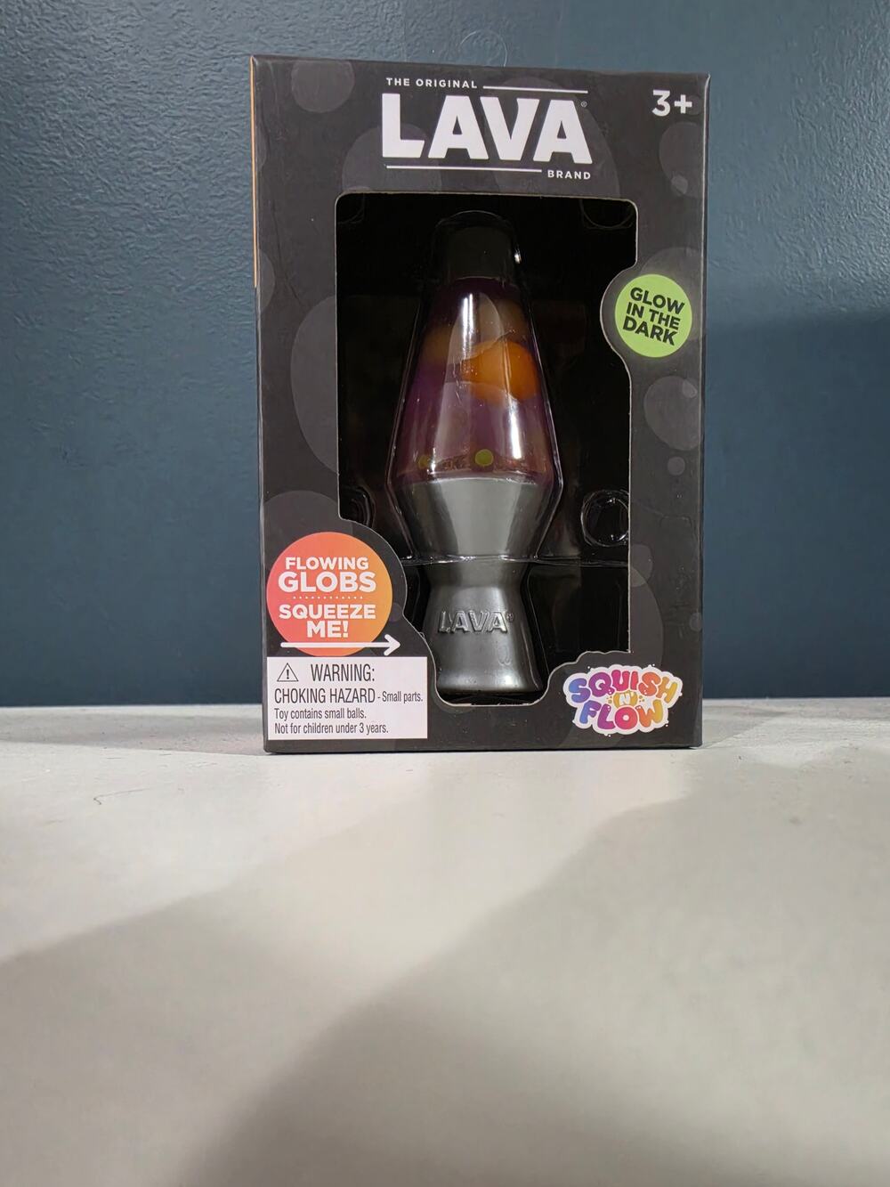 LAVA Brand Squish N’ Flow Glow in the Dark Sensory Toy PINK/ORANGE NEW IN BOX
